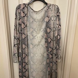 Snake Print Cardigan/Kimono